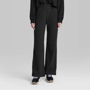 NWT - Target Wild Fable - high rise, wide leg, pull on sweats, black, XL